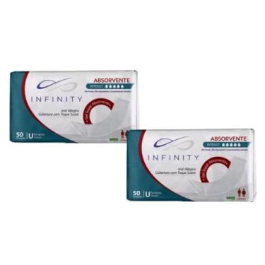 Imagem de Kit 2 Absorventes Geriatrico Infinity Pós Parto Pós Operatório Com 50 Unidades