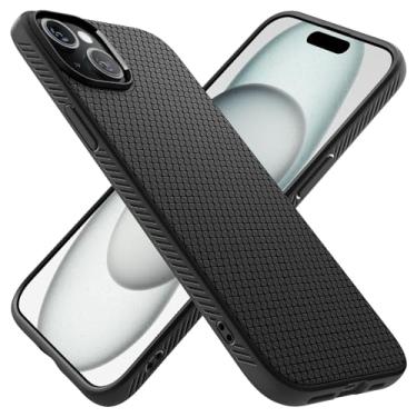 Imagem de Capa Spigen para iPhone 15 Plus, Liquid Air projetada para Apple iPhone 15 Plus - Preto Mate