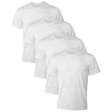 Imagem de Hanes Camiseta masculina Ultimate X-Temp Mesh Pacote com 4, Branco, XXG