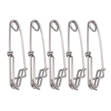 Imagem de VGEBY Clipe de pressão de pesca, 5 peças longline clipe de pressão resistente à corrosão flutuador linha clipe de atum para pesca no oceano (2,6 x 100 mm)