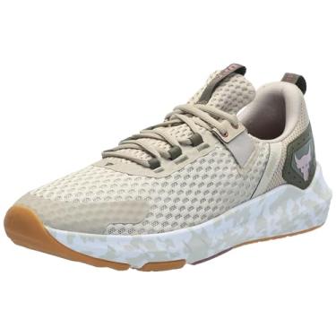 Imagem de Under Armour Tênis unissex adulto Project Rock Blood Sweat Respect 4 UFC, (201) Areia deserto/branco cime/marrom tosca, 11 Women/9.5 Men