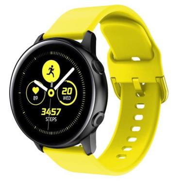 Imagem de Pulseira de Silicone Para Galaxy Watch Active 2 e Active r500 - Amarel
