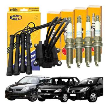 Imagem de Bobina Com Cabos E Velas Renault Clio Logan Sandero 1.0 16v - NGK