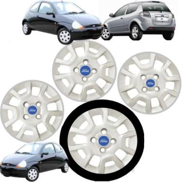 Imagem de Jogo 4 Calota Ka 2000 ate 2014 Aro 13 Polegadas Parafuso Cubo Baixo Gr