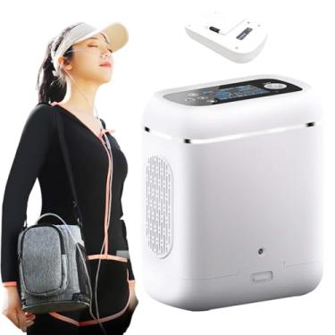 Imagem de Gerador de Ox pulsado leve com bateria de 5Ah, 4,5 horas de duração da bateria, máquina de 0₂ DC19V, fluxo de engrenagem de 1~6, concentração de ox ≥93%