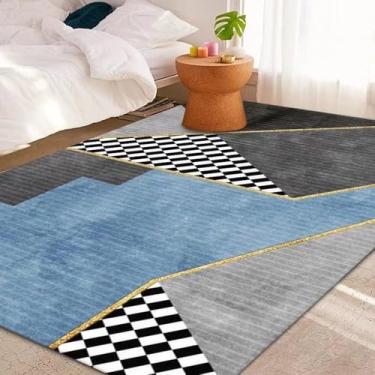 Imagem de Decoração de quarto Tapete Cama Lateral Tapete de chão Sala Sofá Cadeira Tapetes de área Grandes Tapetes de sala de estar, Flanela 4,60x90cm capacho de porta