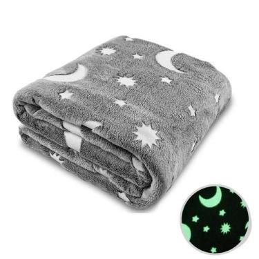 Imagem de Manta Mágica Fluorescente Luminosa Brilha No Escuro - SM, CINZA