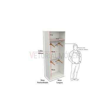 Imagem de Armário Arara Dupla M20 100% Mdf (closet Lojas Organizador) - VETORIAL
