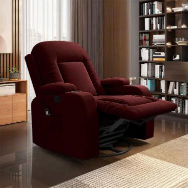 Imagem de Poltrona do Papai Reclinável Giratória e Balanço Sala de Cinema Crihs 