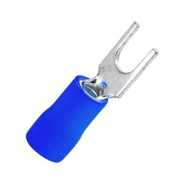 Imagem de Terminal Pré-Isolado Forquilha Azul-3,7 1,5/2,5mm Com 100 Rohdina, Azu