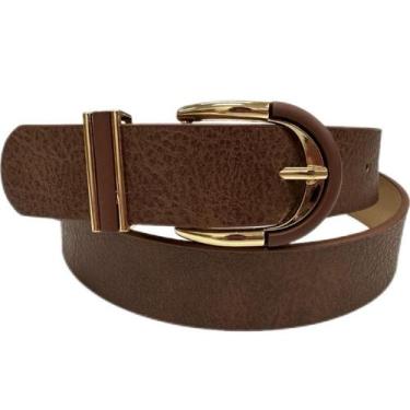 Imagem de Cinto Estiloso Feminino Fivela Metal E material sintético Atual Modelo