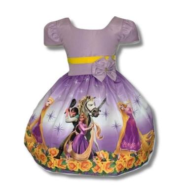 Imagem de Vestido Temático Princesa Rapunzel - Pequenos Encantos Baby, Violeta, 