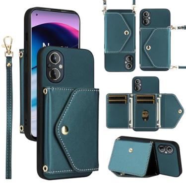 Imagem de Dswteny Capa carteira para OnePlus Nord N20 5G com cordão de pulso alça de ombro flip bolsa, suporte para cartão de crédito capa para celular para One Plus N 20 G5 1 Plus 20N 1plus One+ 1+ N205G