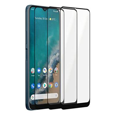 Imagem de XINXUSONG Pacote com 3 protetores de tela para Nokia G50 5G, rigidez H9, cobertura total, película protetora de vidro temperado preto.