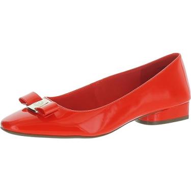 Imagem de Anne Klein Sapatilha feminina Charleston confortável, Vermelho, 38