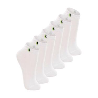 Imagem de Kit 6 Pares de Meias Infantil Cano Curto Lupo 2725-089, Branco, 30-36