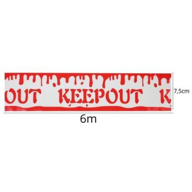 Imagem de Faixa Decorativa Halloween - Cena do Crime KeepOut - Vermelho - 01 uni