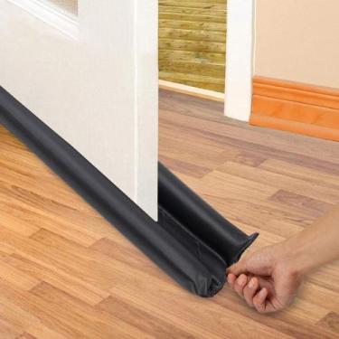 Imagem de Veda Porta Proteção Protetor de Porta Rolinho Impermeável Duplo 80cm C