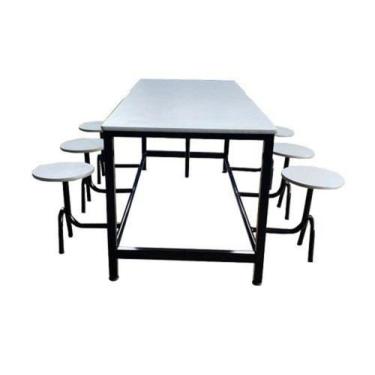 Imagem de Mesa para Refeitório para 06 lugares Linha Romana Cinza - Design Offic