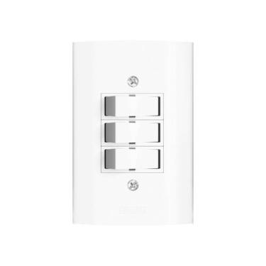 Imagem de Interruptor Triplo Romazi Dunas Simples 10A 4x2"