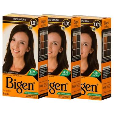Imagem de Kit 3 Tintas Tintura Coloração Em Pó Bigen - Selecione A Cor - Cless