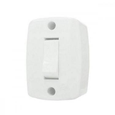 Imagem de Interruptor Externo Ilumi Retangular Branco 16553 . / Kit C/ 10 Peças
