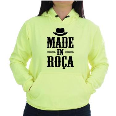 Imagem de Blusa Moletom Flanelado Canguru Feminina Made In Roça - Elite, Verde, 