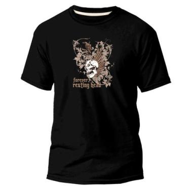 Imagem de Camiseta Algodão Básica Premium Estampa Digital Corvo Head - Original,