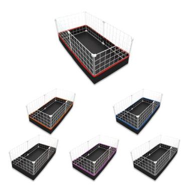 Imagem de Cercado Aramado Porquinho da Índia 40x80 Cm Branco com Bandeja Higiêni