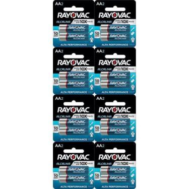 Imagem de Pilha Alcalina Pequena AA 8 Cartelas X 2 Unidades - Rayovac