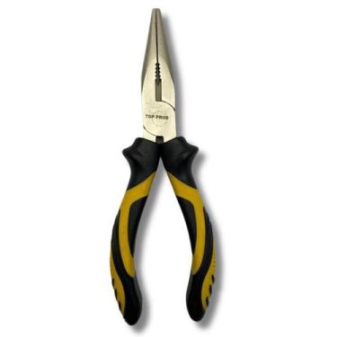 Imagem de Alicate Bico Longo Reto 6" Meia Cana Niquelado Aço Carbono 160mm Cabo 