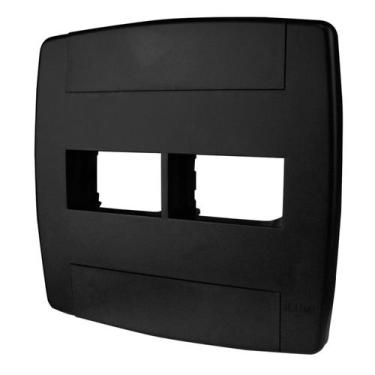 Imagem de Espelho Placa 4x4 com Suporte 1+1 Módulo Separado Horizontal Linha LEV