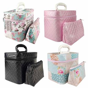 Imagem de Kit Atacado 6 Maletas Frasqueira + Necessaire de Maquiagens - Bazar na