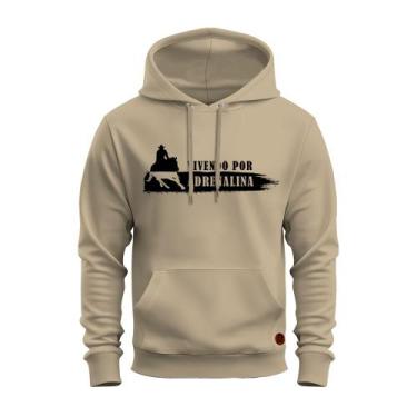 Imagem de Moletom Canguru Confortável Vivendo Por Adrenalina - Vida Country, Beg