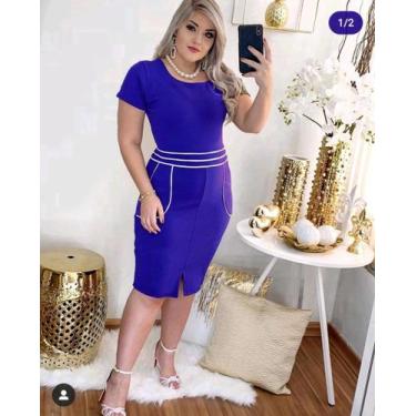 Imagem de Vestido Midi Plus Size Bolso Moda Evangélica Feminina - Miss Flower, A