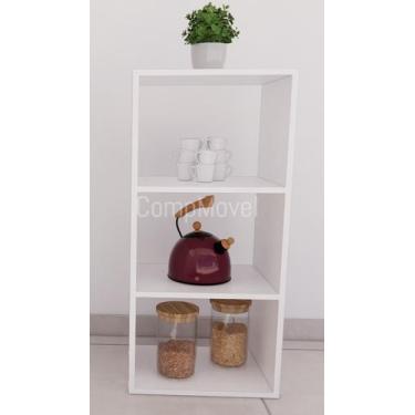 Imagem de Estante Multi Uso Com Três Prateleiras Livreiro - Compmovel