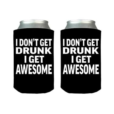 Imagem de Rogue River Tactical Engraçado Eu Não Fico Bêbado Eu Fico Incrível Bebida Dobrável Garrafa Refrigerador de Bebidas Mangas Pacote com 2 Brincadeira Ideia de Presente