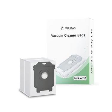Imagem de WAIKAS Sacos de vácuo, pacote com 18, compatíveis com iRobot Roomba Bags i, s e j, substituição para aspiradores iRobot Roomba i1+, i3+(3550), i4+, i6+, i7+, i7Plus, j7+(7550), i8+ e s9+, cinza escuro
