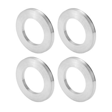 Imagem de INFINAUTO Anéis centralizados no cubo da roda do carro OD 106,1 mm para ID 65,1 mm eixo central de rodas amortecedores Hubrings liga de alumínio tom prata durável