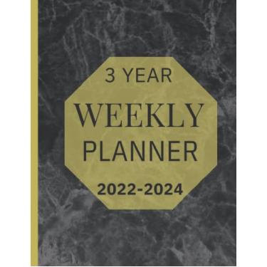 Imagem de MARBEL PLANNER: 3 Year Monthly Planner 2022-2024: 36 Months Calendar Three Year Planner 2022-2024 , Appointment Notebook Monthly Schedule Organizer ... with marbel cover; large size 8.5"X11" inch