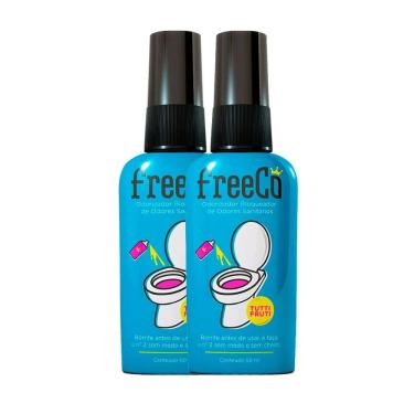 Imagem de Bloqueador de Odores Sanitários FreeCô Tutti Frutti 60ml | Kit com duas unidades