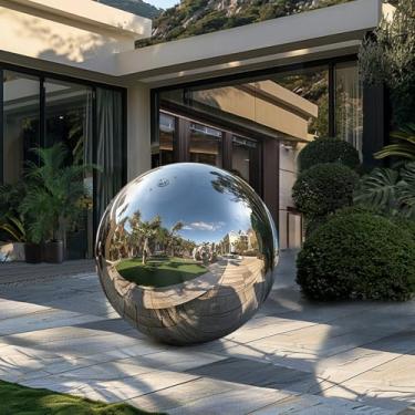 Imagem de OZIS Bola de espelho inflável gigante hermética grandes bolas brilhantes grandes penduradas e em pé balão de espelho selado de PVC para evento de casamento, boate, palco, festas, shows, decoração, 1