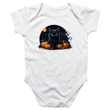 Imagem de Body intantil Halloween Gato Preto Aboboras - Alearts, G