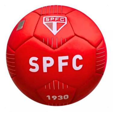 Imagem de Bola Futebol Campo Sportcom São Paulo Número 5 Vermelho