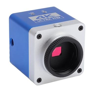 Imagem de Câmera de microscópio, Câmera de microscópio HDMI Câmera de vídeo de microscópio digital profissional com controle remoto, Lente HD 100X, Resolução 3840x2160, Câmera industrial