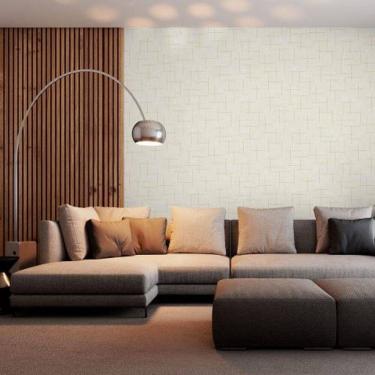 Imagem de Papel De Parede Bobinex Essencial Geométrico Branco 4314