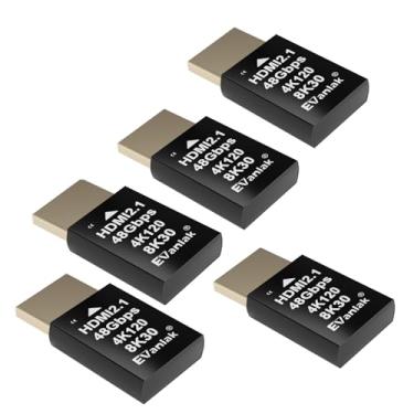 Imagem de Plugue fictício HDMI 2.1 4K 120Hz – Emulador de tela virtual de alta resolução para PC, fones de ouvido VR e mineração de criptomoedas | Suporta 8K @30Hz, adaptador de exibição fantasma sem cabeça-5P