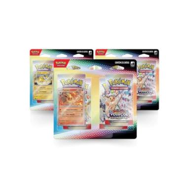 Imagem de 03 Blister Quádruplo Pokemon Tcg Evoluções Prismatica Copag