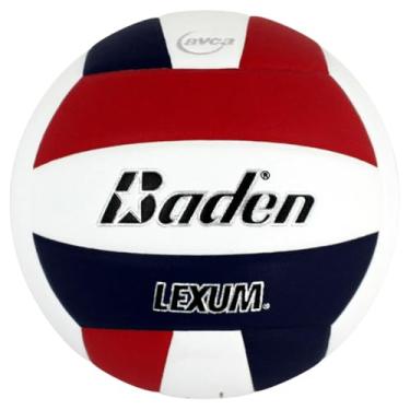 Imagem de Baden | Lexum | Microfibra Composto Premium Indoor Official High School Game Voleibol | Tamanho Oficial 13U a 18U + Peso | Aprovado pela AVCA | Vermelho/Marinho/Branco