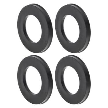 Imagem de VekAuto Anéis centralizados de cubo de roda de carro de 100,1 mm a 60,1 mm rodas de policarbonato preto eixo central amortecedor Hubrings 4 peças